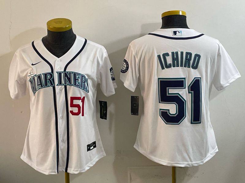 Youth Seattle Mariners #51 Ichiro White Game 2026 Nike MLB Jersey style 02